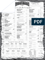 Deadlands - Character Sheet