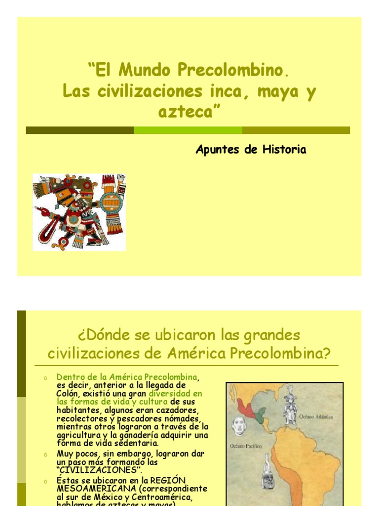 Civilizaciones Precolombinas: Mayas, Aztecas e Incas | PDF | Imperio ...