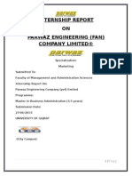 Internship Report of Parwaz Engineering (Fan) Company Limited