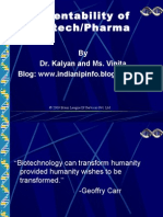 Presentation on Patentability of Biotech/Pharma