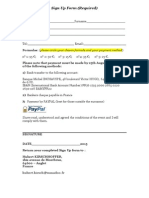 Sign Up Form English 2015