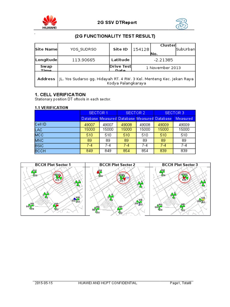 2G SSV Drive Test Results Report | PDF | Information And Communications ...