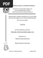 Tradición Oral y Medicina Tradicional en La Zona Norte de Morelos y Sur Del DF - María Del Carmen Macuil