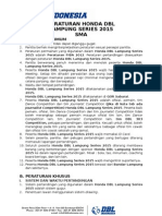 Peraturan Honda DBL 2015 - Lampung Series (Bandar Lampung)