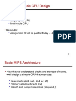 Lecture 16: Basic CPU Design