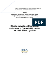 Studija Razvoja Elektroničkog Poslovanja u Republici Hrvatskoj Za 2006. i 2007.