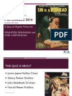 Pilferages 2014: A Quiz On Popular Fiction by Venkatesh Srinivasan and Vivek Karthikeyan