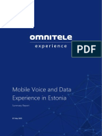 Mobile Voice and Data Experience in Estonia Omnitele Summary Report 0