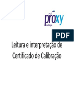 Leitura e Interpretação de Certificado de Calibração