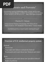 Colman, "Patents and Perverts" presentation at University of Quebec at Montreal (May 14, 2015)