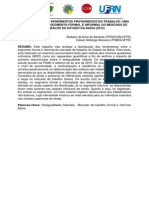ALMEIDA, A.S. DISPARIDADES NOS RENDIM PROVENIENTES DO TRABALHO - Uma Análise Sobre o Segmento Formal e Informal Do Mercado de Trabalho Do Estado Da Bahia (2012)