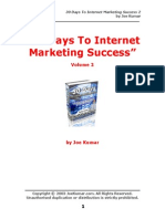 "30 Days To Internet Marketing Success": by Joe Kumar