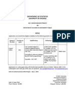 Department of Statistics University of Madras: Ugc-Major Research Project ON Detection of Outliers in Contingency Tables