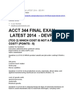 Acct 344 Final Exam Latest 2014 – Devry