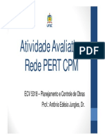 Apresentacao 08 - Atividade Avaliativa Rede PERT CPM