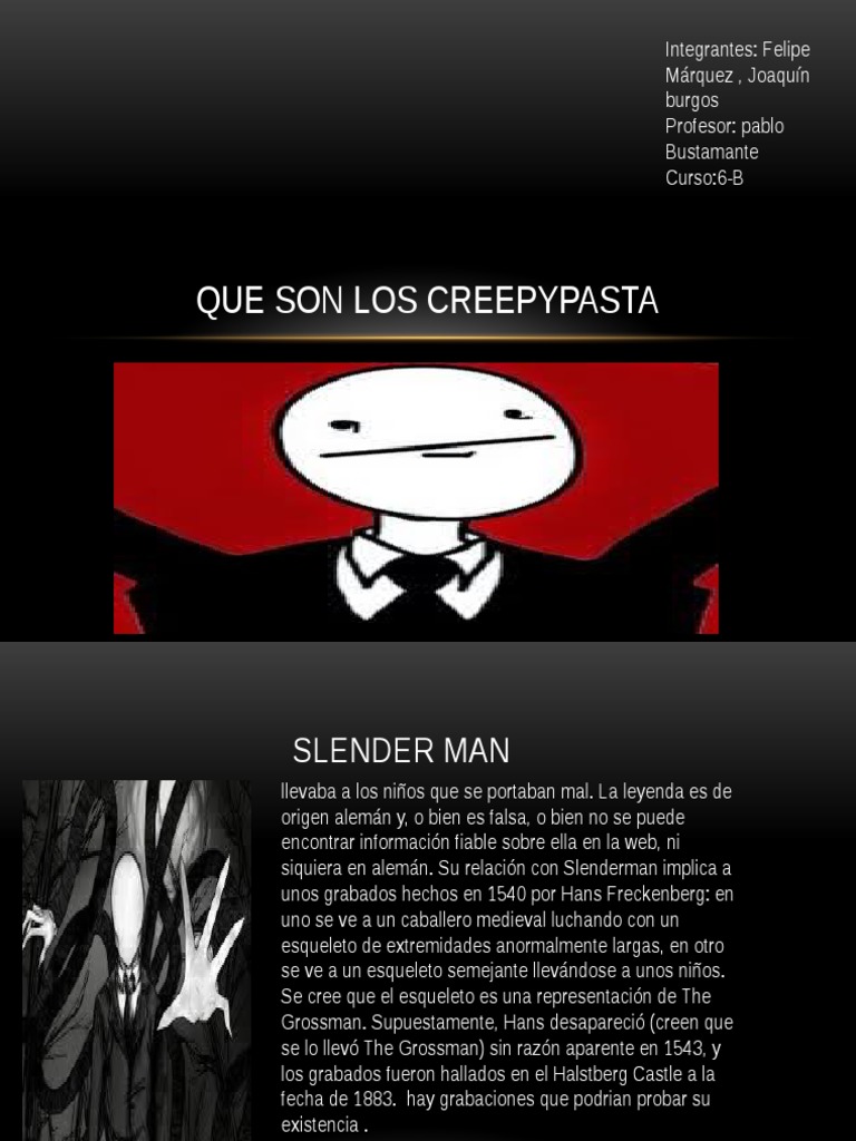 Que Son Los Creepypasta | PDF | Ocio | Science, image size:768x1024