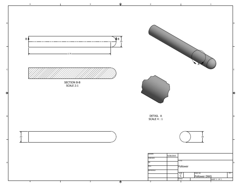 Follower Design Drawing C Scale | PDF | Technology & Engineering