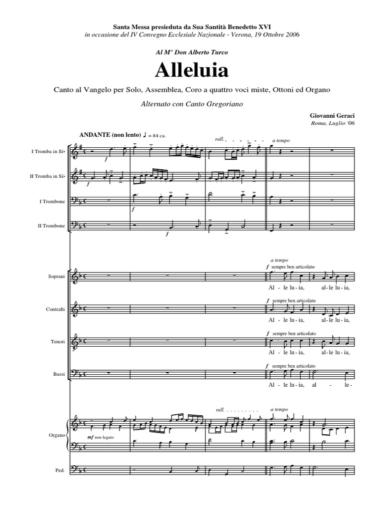 Cristo è Risorto Alleluia Spartito Pdf