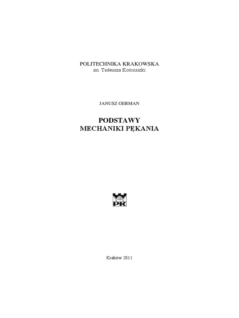 【kiki】 Podstawy Mechaniki Pękania | PDF