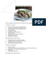 Contoh Analisis SWOT Usaha Bakso