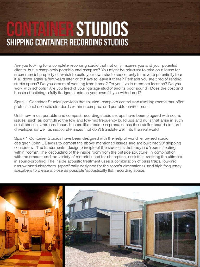 Portable Shipping Container Studios | PDF | Air Conditioning | Applied ...