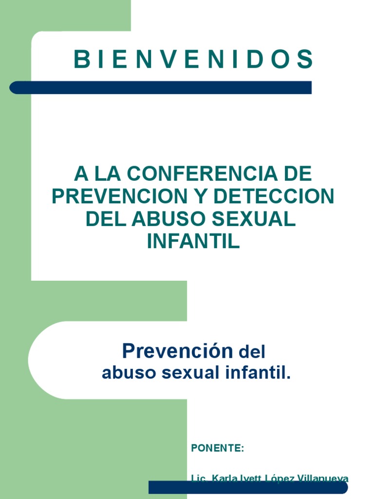 Prevencion de Abuso Sexual Infantil | PDF | Abuso sexual | Abuso Sexual ...