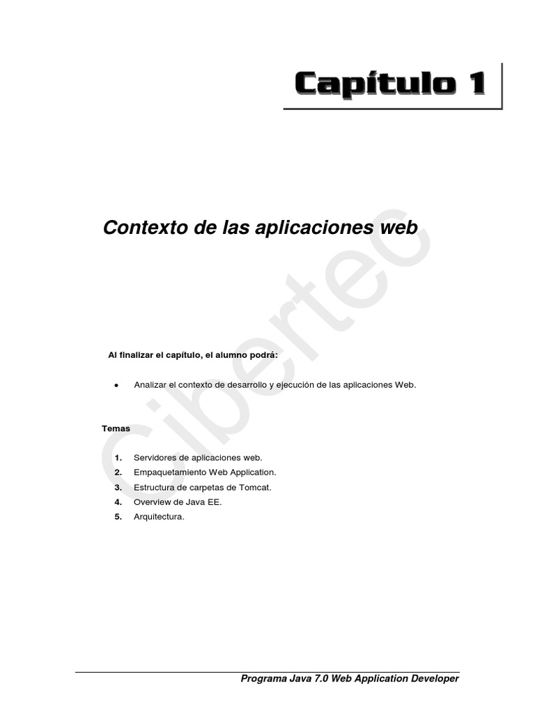 Arquitectura de Aplicaciones Web en Java | PDF | Plataforma Java ...