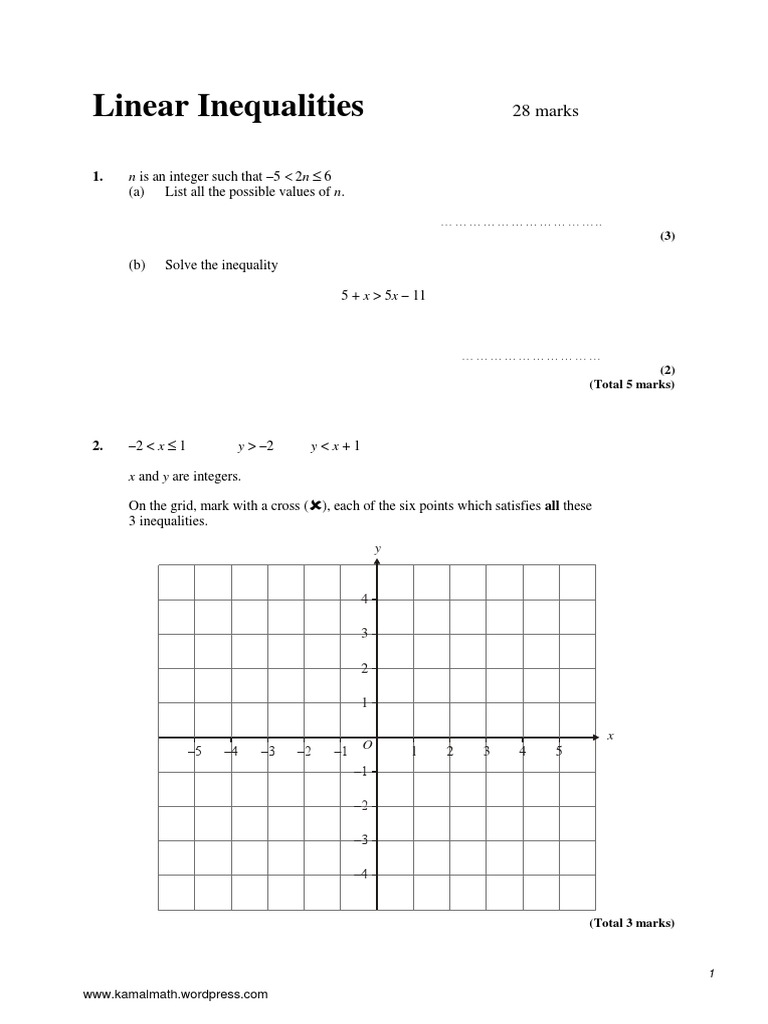Linear Inequalities Q | PDF | Science & Mathematics | Computers