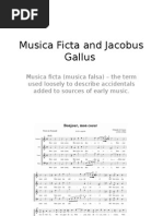 Musica Ficta and Jacobus Gallus