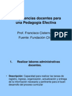 Competencias Docentes para Una Pedagogia Efectiva