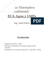 Normativa ambiental ECA Agua y LMPs vivienda