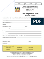 Child Registration Form - 2015