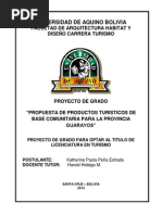 Prod Turisticos Guarayos