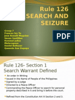 Rule 126 Search and Seizure Report Group 7