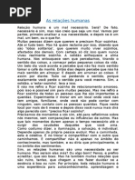 As Relações Humanas- Texto