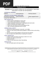 Pedestal Drill Safety Procedures | PDF | Drilling | Drill