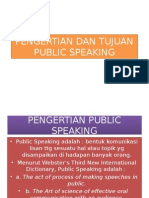 Pengertian & Tujuan Public Speaking