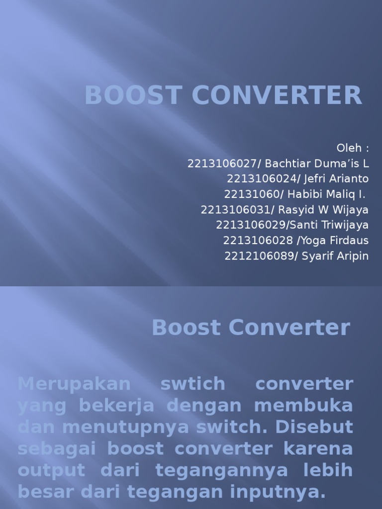 Panduan Lengkap Boost Converter | PDF