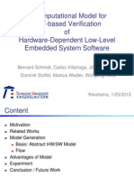 A Computational Model For SAT-based Verification of Hardware-Dependent Low-Level Embedded System Software
