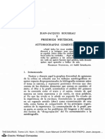 Jean-Jacques Rousseau y Friedrich Nietzsche, Autobiografías Comentadas