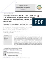 Molecular Interactions of CPC, CPB, CTAB, and EPC Biosurfactants in Aqueous Olive Oil Mixtures Analyzed With Physicochemical Data and SEM Micrographs