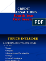 Credit Transactions - 1st Meeting - Loan and Deposit - 4th Yr