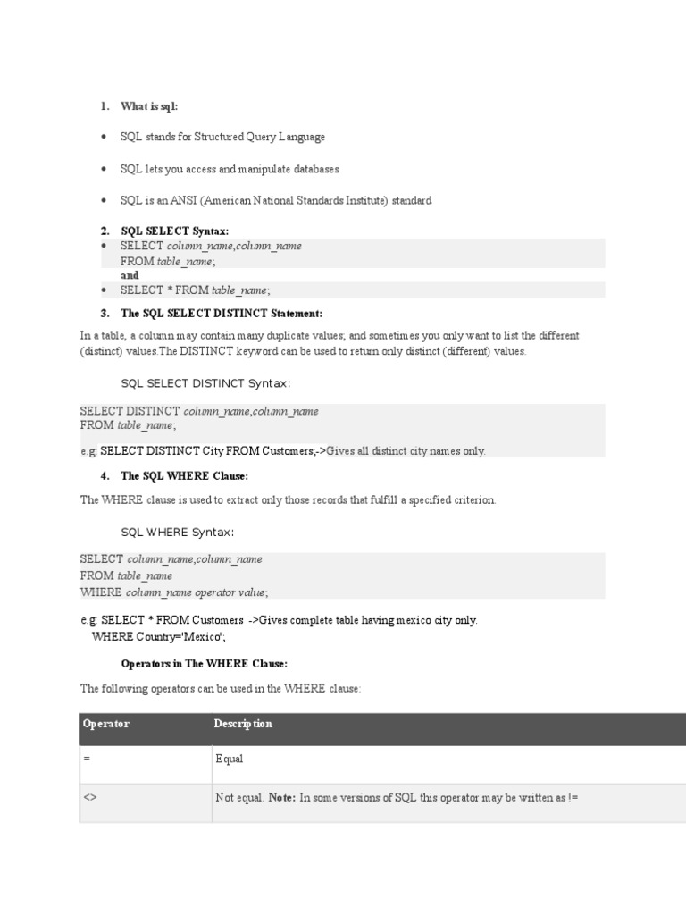 What Is SQL | PDF | Sql | Data Management Software