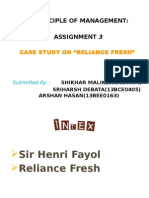 Download CASE STUDY ON RELIANCE FRESH by Shikhar Malik SN265518439 doc pdf