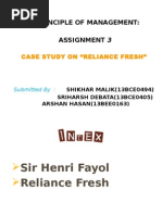 Download CASE STUDY ON RELIANCE FRESH by Shikhar Malik SN265518439 doc pdf