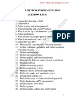 Ei1351 Bio-Medical Instrumentation Question Bank