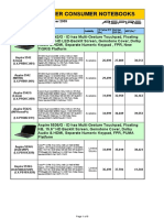 Price List - Acer Consumer Notebooks: Valid From 1st - 31st December 2009