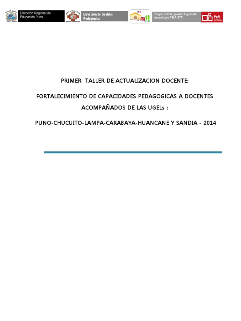 Plan - de - Capacitacion Docente PDF | PDF | Educación primaria | Maestros