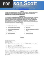 Director Sales Coach Mentor in Washington DC Resume Jason Scott