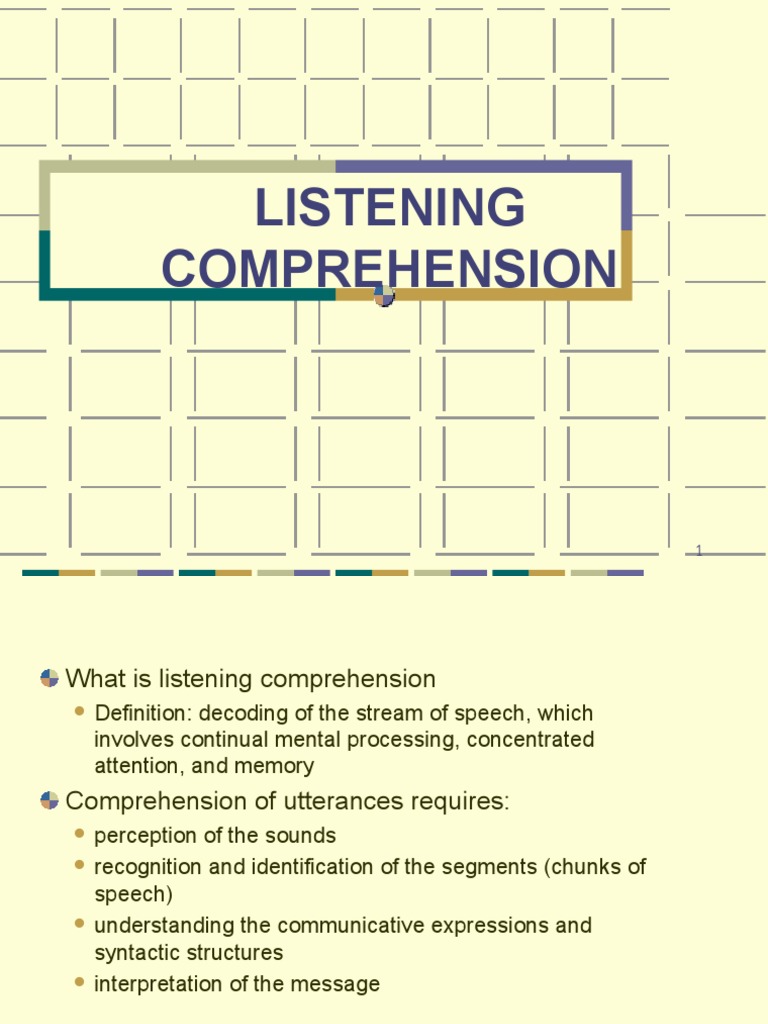 Listening Comprehension | PDF